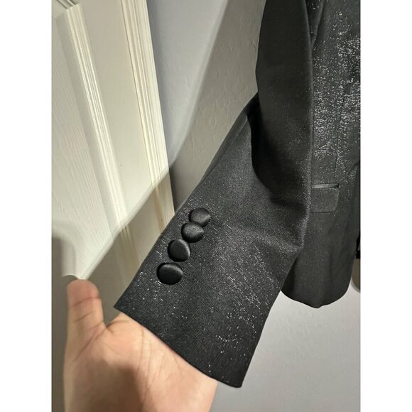 J.Ferrar Suit Blazer Evening Edition Super Slim for men's black shine size 46R - Picture 4 of 11